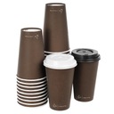 КОФЕЙНЫЕ БУМАЖНЫЕ КРУЖКИ 400МЛ C4Y + Крышки 50шт (для перепродажи)