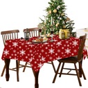 РОЖДЕСТВЕНСКАЯ СКАТЕРТЬ 140х300 ПЯТНО УСТОЙЧИВАЯ ГЛАДКАЯ РОЖДЕСТВЕНСКИЕ УЗОРЫ ЦВЕТА