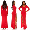 MB 319 RED DRESS, элегантное вечернее платье, ГЛАМУР, СЛОТ, 38 М