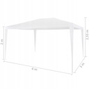 Namiot imprezowy, 3 x 4 m, biały Średnica rurek - ściany 1 mm