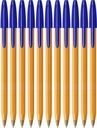 Традиционная шариковая ручка Bic Orange Original Fine, 0,8 мм, колпачок, СИНИЙ x10