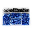 YAMAHA SPORTBIKES FAIRING BOLT SET 177PCS UNIVERSAL M5 M6 BLUE MOTOCIKLAS  photo 6