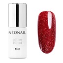 NEONAIL Гибридная база GLITTER EFFECT BASE RED SHINE 7,2 мл - РАСПРОДАЖА