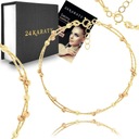 ДВОЙНОЙ ЗОЛОТОЙ БРАСЛЕТ С БРИЛЛИАНТОВЫМИ ШАРИКАМИ ПР. 585