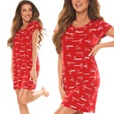 Ночная рубашка De Lafense CATLOVE 660 красная. л/40