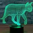 Ночник Cat Kitten 7 цветов 3D LED Имя