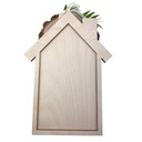 КАРКАСНЫЙ домик, фанера, деревянная створка макраме, 20х28см, 1 шт.