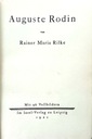 Rainer Maria Rilke, Auguste Rodin Wydawnictwo inne