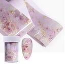 Фольга для переноса ногтей ФИОЛЕТОВО-РОЗОВЫЙ МРАМОР
