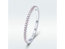 Pierścionek z różowymi cyrkoniami delikatny wykonany ze srebra s925 roz.7 Marka Inna marka