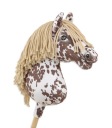 Hobby Horse Premium Duży Koń na Kiju Biało-Brązowy A3