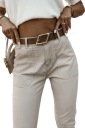 M.SARA WOMEN'S BELT JEANSE SHORTS MOM FIT LOWER BEige 40 / L