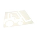 Naklejka podłogowa WÓZEK BIAŁA / BHP