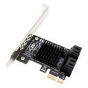 Карта адаптера для ПК PCIe 1X–4x SATA 3.0 Serial ATA до 6 Гбит/с