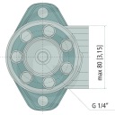 WHITE ДВИГУН ГИДРАВЛІЧНИЙ OMP-X 400CC, 5.3KW, 155 OBR./MIN.  (17329704621) фото min 6