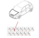 AUDI A1 8X CHÂSSIS STYKU PLAT 2 BROCHES NOIRE 8E0973202photo 9