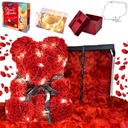 МЕГА НАБОР МИШКА С ЛЕПЕСТКАМИ РОЗ 7в1 + КОМФОРТНАЯ КОРОБКА