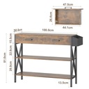 Bealife stolik konsolowy Drewniany stolik do przedpokoju 100x30x81cm Farba nábytku akácia