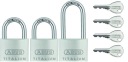 ABUS TITALIUM 3 ЗАМКА ДЛЯ 1 КЛЮЧЕВОГО ЗАМКА 40 ММ