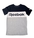 Reebok kids tričko s logom čierno-sivé 9/10y Prevažujúcy materiál bavlna