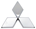 Логотип эмблема Mitsubishi хром 43x33