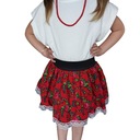 Dievčenská regionálna sukňa Goralská 116 Dominujúca farba červená