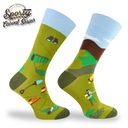 Farebné asymetrické ponožky – Kempovanie Strih Ponožky