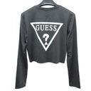 ЧЕРНЫЙ ТОП GUESS С ЛОГОТИПОМ, ДЛИННЫМ РУКАВОМ S 0A8G3_A*