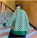 Kardigány Šachovnicový károvaný sveter Pánske športové Ďalšia farba iná farba