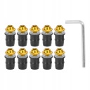 10X MOTOCIKLAI BOLTS FORWARD GLASS NUTS M5X16MM VERSATILE GOLDEN  photo 12