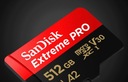 SANDISK PAMÄŤOVÁ KARTA EXTREME PRO MICRO SDXC 512 GB 200 / 140 MB/S UHS-I U3 Kód výrobcu SDSQXCZ-512G-GN6MA