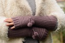 rukavice palčiaky bez prstov vlnené dlhé Dominujúci vzor bez vzoru
