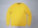 SUPERDRY sweter męski 100% wełna merino JAK NOWY 2XL Kolor żółty