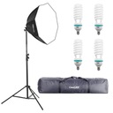 LAMPA softbox octa 60 4x85W + STATYW + TORBA