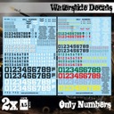 Waterslide Decals Only Numbers - kalkomanie