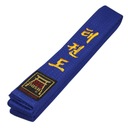 Pas Z Haftem Taekwondo Niebieski 220 cm