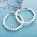 Náušnice kruhy zlaté perly visiace Pohlavie Výrobok pre ženy