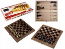 ДЕРЕВЯННЫЕ ШАХМАТЫ, турнирные шашки, нарды 3в1, классический складной футляр.