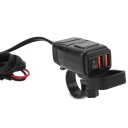 МОТОЦИКЛЕТНАЯ ДВОЙНАЯ ЗАРЯДНОЕ USB АДАПТЕР SAE NA USB Z ВОДООТТАЛКИВАЮЩАЯ 36  фото 8