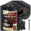 AGROWŁÓKNINA AGROTKANINA 90G 1,1x100m CZARNA UV 3% ANTYCHWASTOWA + KOŁKI