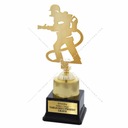 Металлическая статуэтка пожарного. 29см + БЕСПЛАТНАЯ ГРАВИРОВКА