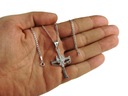 Мужская серебряная доспеховая цепочка Патриотический крест 925 пробы 