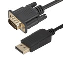 Кабель DisplayPort DP — VGA, преобразователь D-Sub длиной 1,8 м