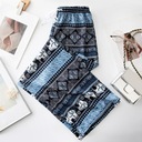 Dámske háremové nohavice Vysoký pás Ľahké Vintage Veľkosť Bohemian Boho Blue Pohlavie Výrobok pre ženy