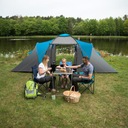 Kempingový stan na výlety pre 2 párov - 2x2 spálne Veľký Nils Camp Dominujúca farba odtiene modrej