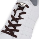 Sznurówki do butów płaskie bez wiązania brązowe