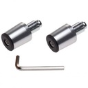 KOŃCÓWKI KIEROWNICY CIĘŻARKI srebrny MOTOCYKLOWE