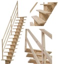 Однобалочная лестница из дентина из сосны