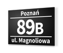 Табличка АДРЕС, МАТ ЧЕРНЫЙ, Номер дома, 20х30