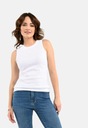 ЖЕНСКИЙ ТОП УЗКОГО КРОЯ В РЕБИНКУ БЕЛЫЙ VOLCANO T-DEMI XXL